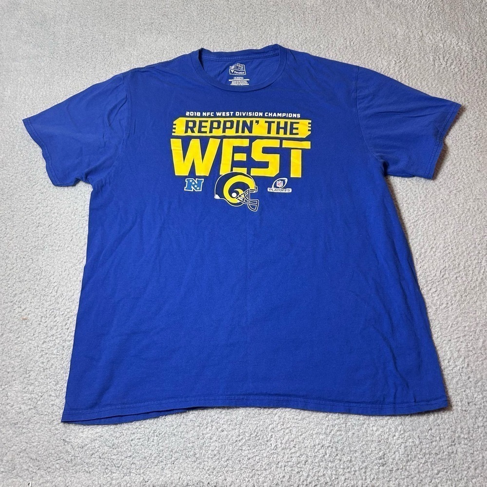 Los Angeles Rams Tee Mens XL Blue Los Angeles Rams NFL Proline‎ Short Sleeve Tee
